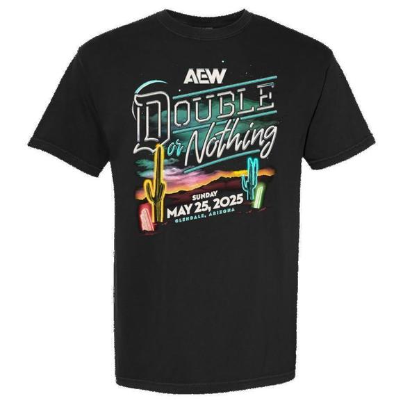 Aew Double Or Nothing 2025   Event Tee Shirt - Picture 1 of 4